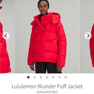 Lululemon Red wunder Puff Jacket